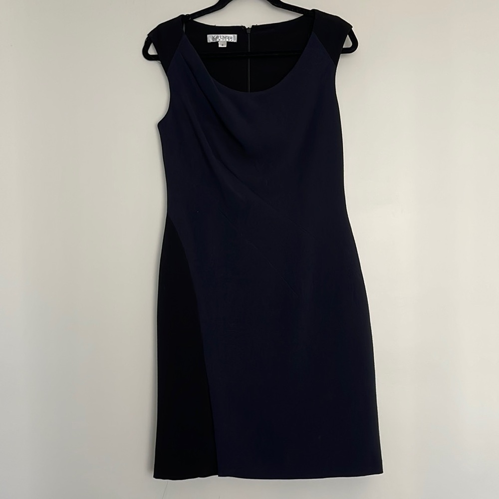 Kay Unger New York Sheath Black Dress Sz 8